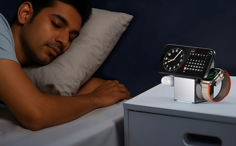 3-in-1 Magnetic Mag-Safe Wireless Charging Station